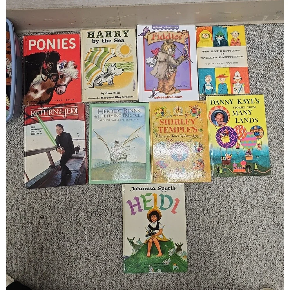 Lot of 9 VTG 1950s-2000 Assorted Fictional Storybooks Hardcover Children's Books